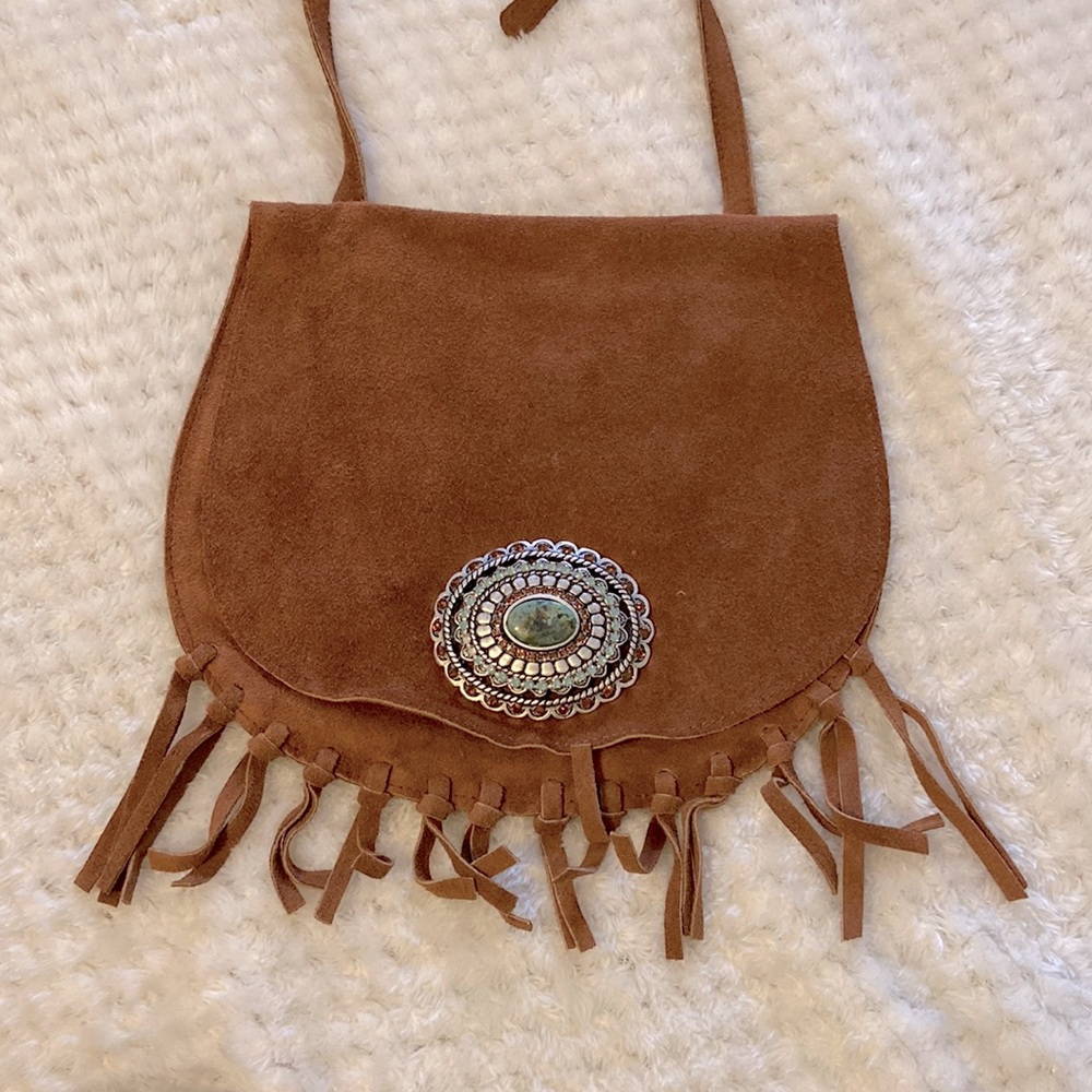 LeatherRock Suede Western Crossbody